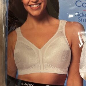 New PLATEX Bra 4695 44DDD White Wire Free Padded Straps Front Closure